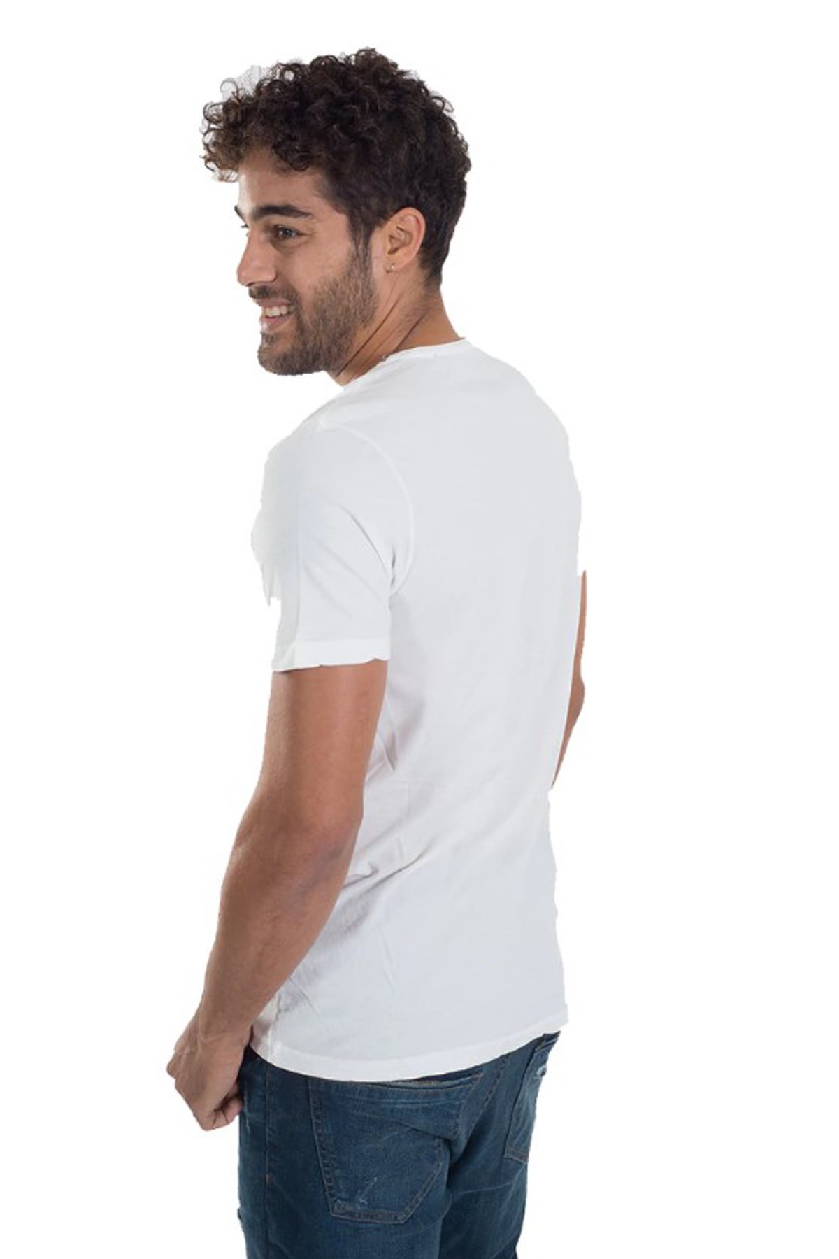 Nors Blossom Loose Erkek Tshirt C0022 Beyaz