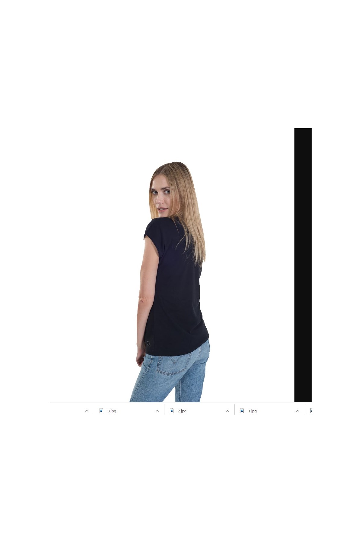 Nors I See You Açık Kadın Tshirt C0045 Siyah