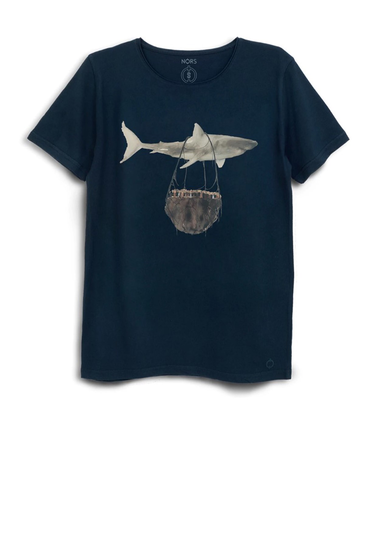 Nors Köpek Balığı Loose Erkek Tshirt C0061 Lacivert