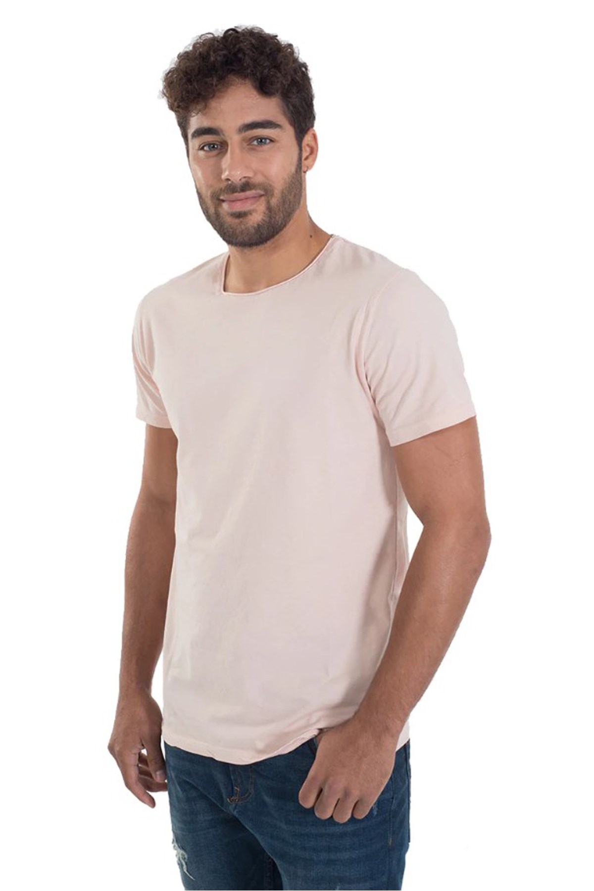 Nors Basic Loose Erkek Tshirt C0081 Sarı