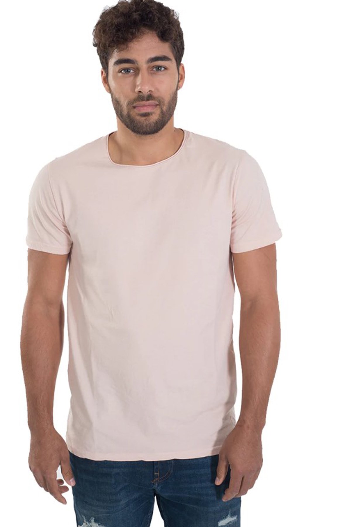 Nors Basic Loose Erkek Tshirt C0081 Sarı