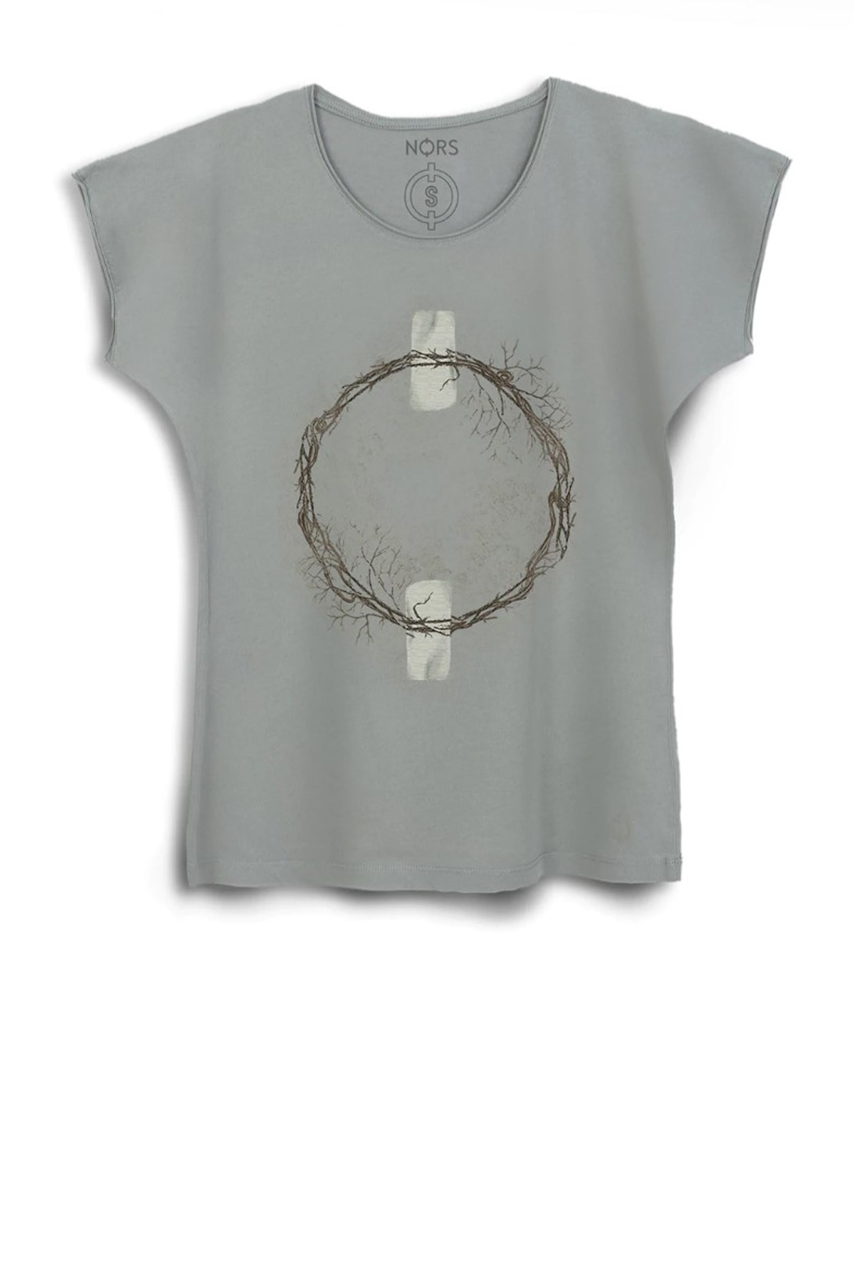 Nors Logo Kadın Tshirt C0083 Gri
