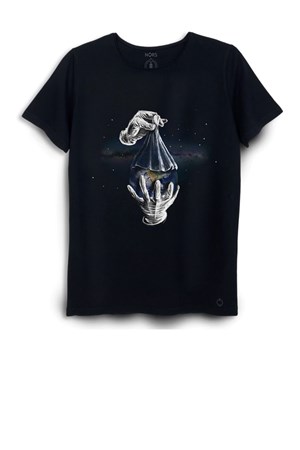 Nors Universe No 2 Loose Erkek Tshirt C0108 Siyah