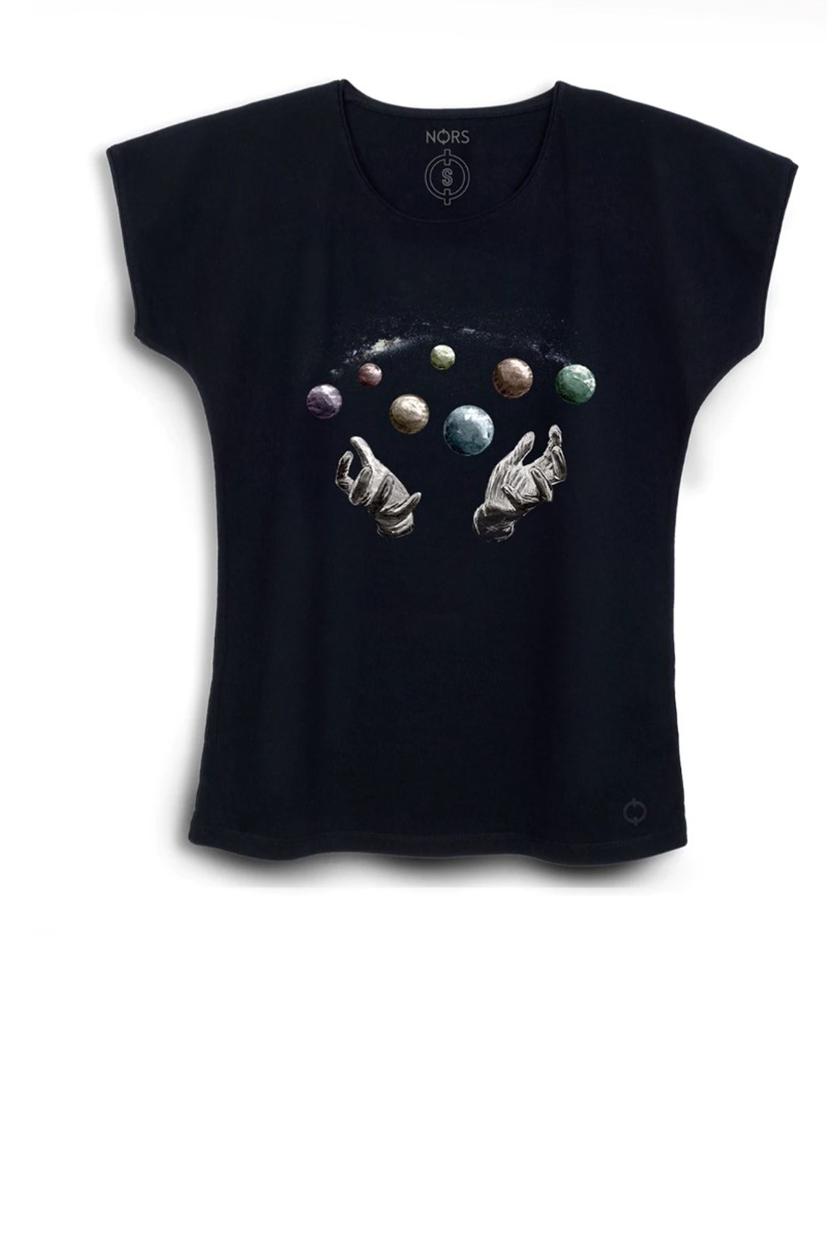 Nors Universe No 3 Kadın Tshirt C0110 Siyah