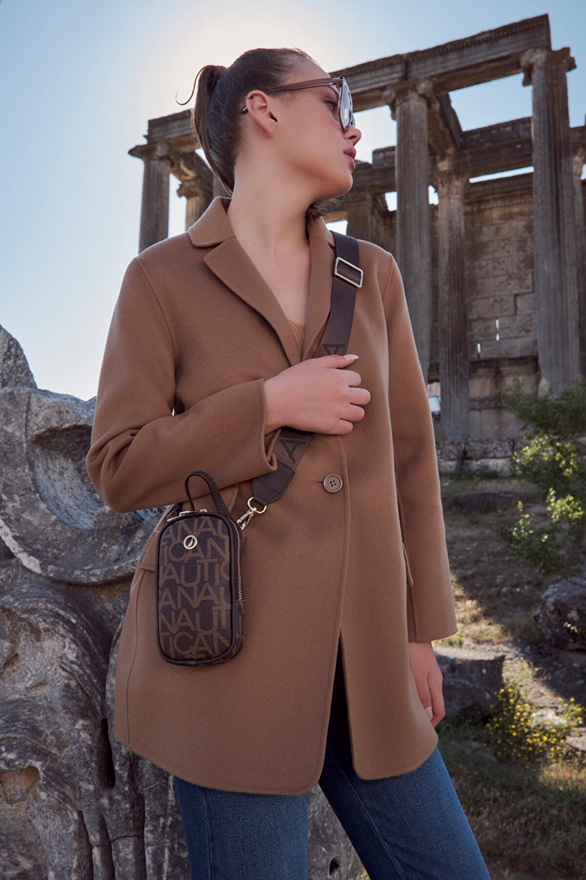 Nautica Kadın Çapraz Çanta CN3513T Kahverengi