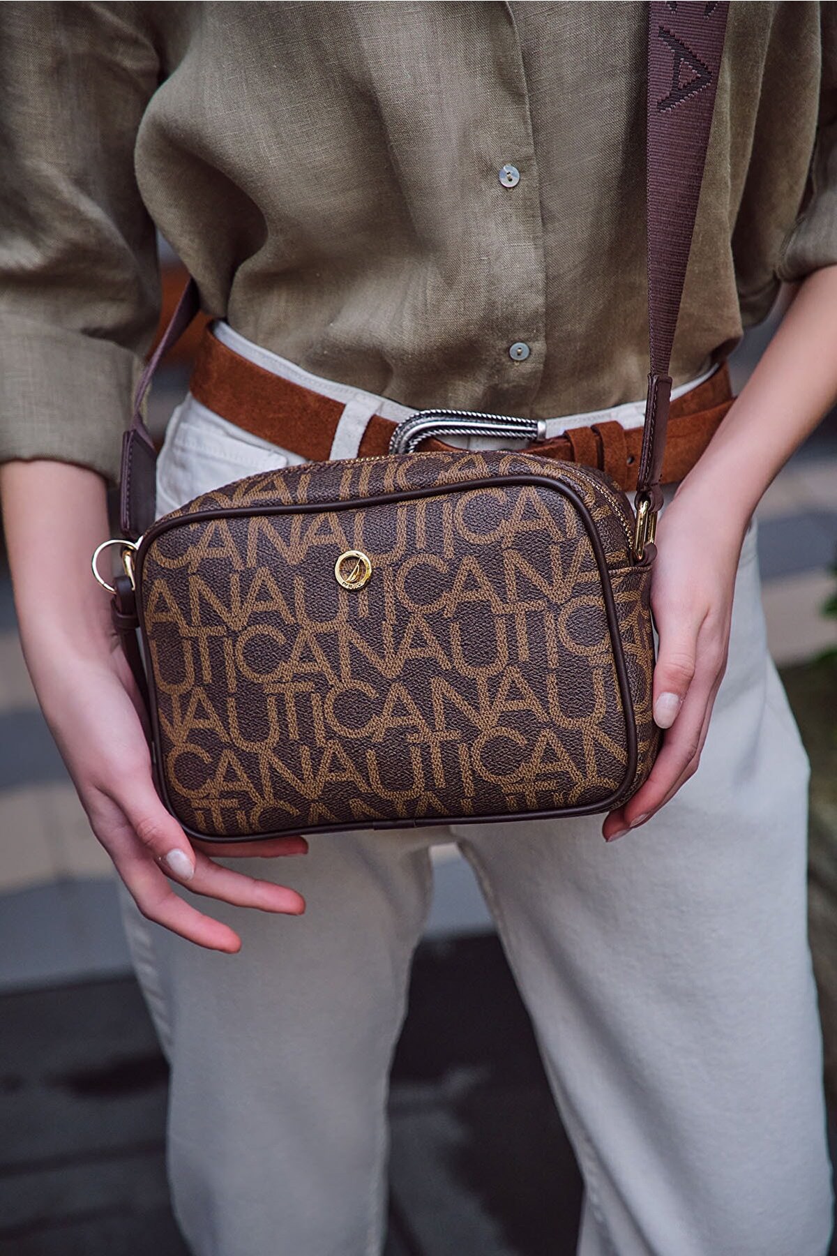 Nautica Kadın Çapraz Çanta CN3521T Kahverengi