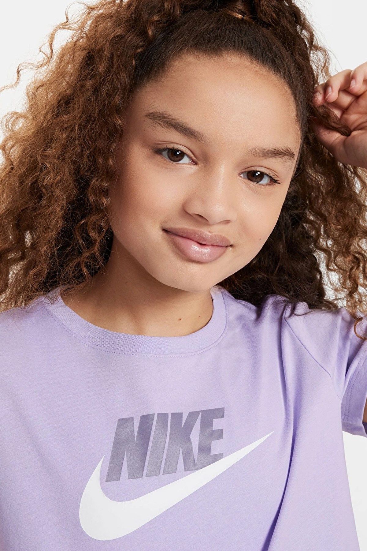 Nike G Nsw Tee Crop Futura Çocuk Tişörtü DA6925-515 Mor
