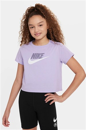 Nike G Nsw Tee Crop Futura Çocuk Tişörtü DA6925-515 Mor