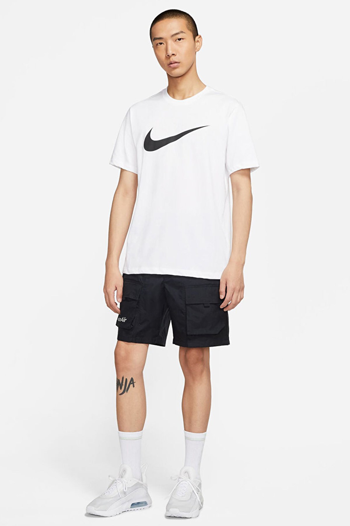 Nike Sportswear Swoosh Erkek Tişört DC5094-100 Beyaz