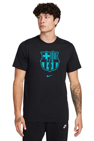 Nike FC Barcelona Crest Tee Erkek Tişört DJ1306-011 Siyah