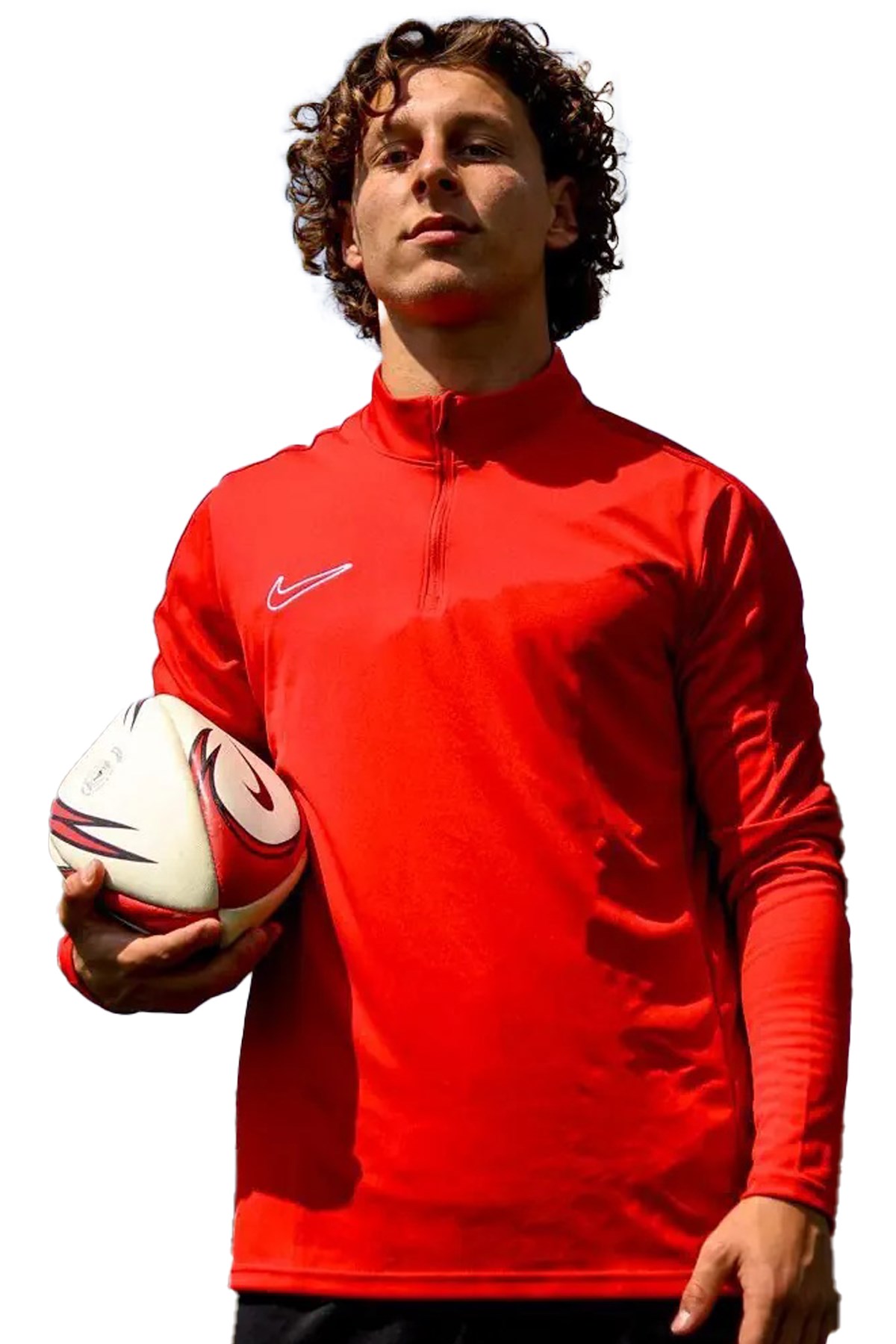 Nike Dri-FIT Academy Erkek Sweatshirt DR1352-657 Kırmızı