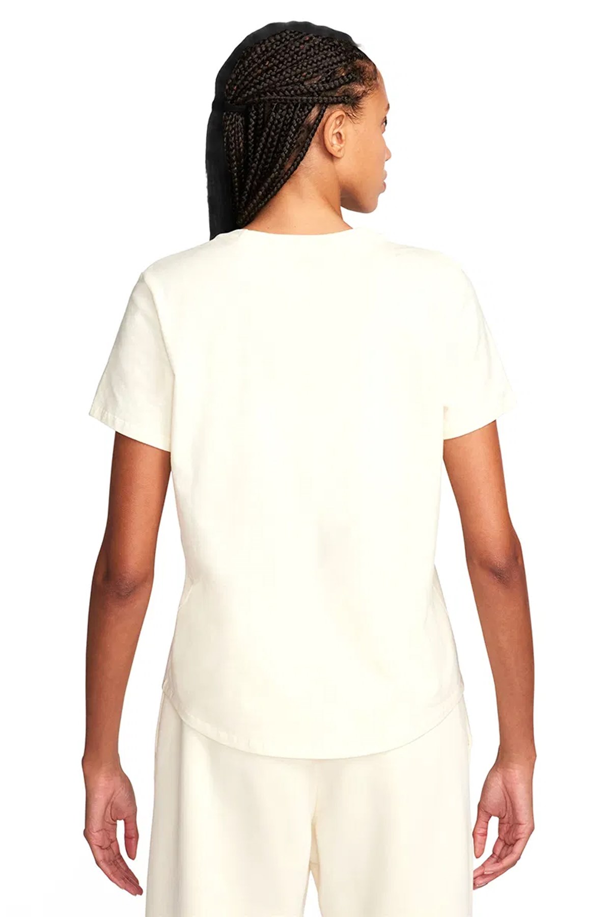 Nike W Nsw Club Ss Tee İcon Futura DX7906-113 Bej