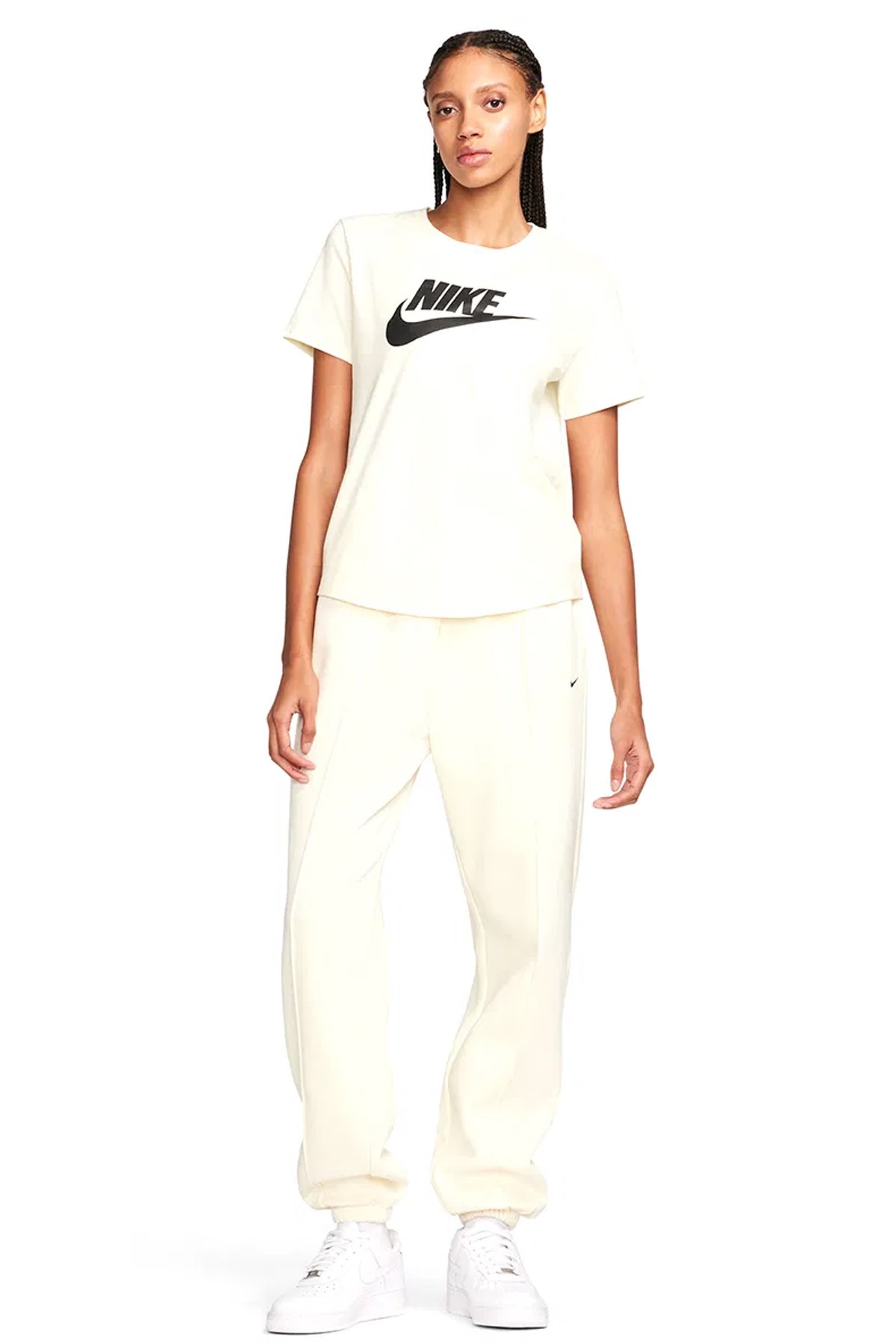 Nike W Nsw Club Ss Tee İcon Futura DX7906-113 Bej