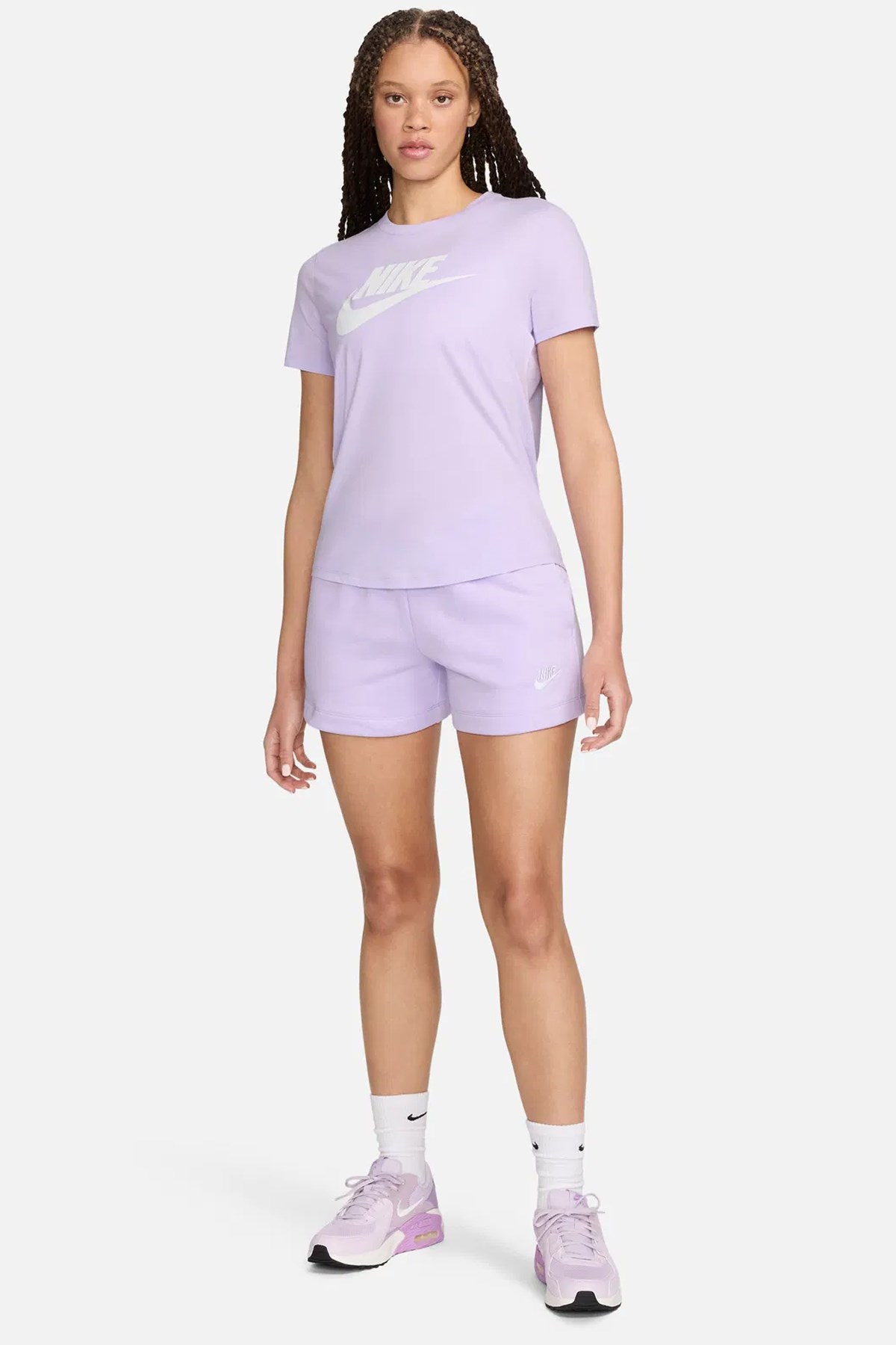 Nike W Nsw Club Ss Tee İcon Futura DX7906-545 Mor
