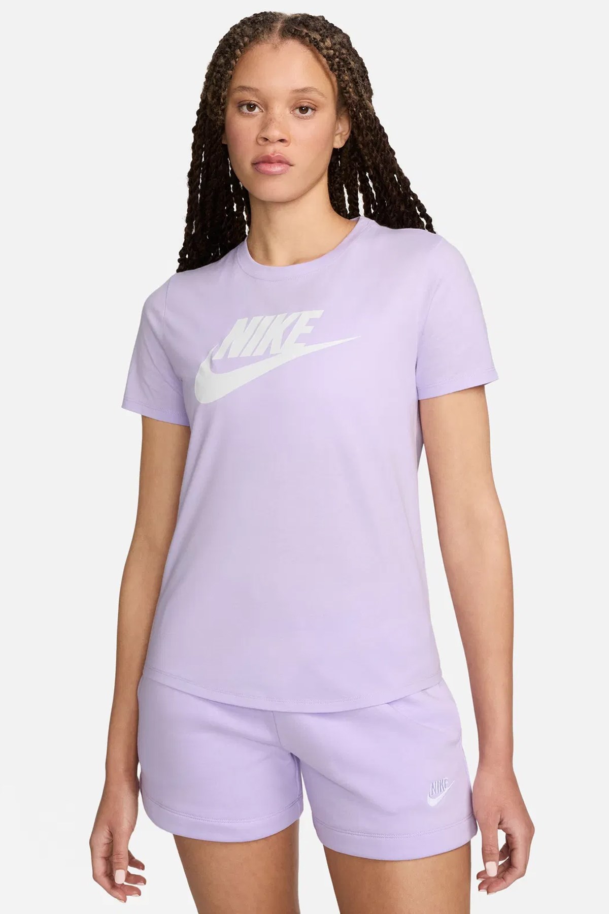 Nike W Nsw Club Ss Tee İcon Futura DX7906-545 Mor