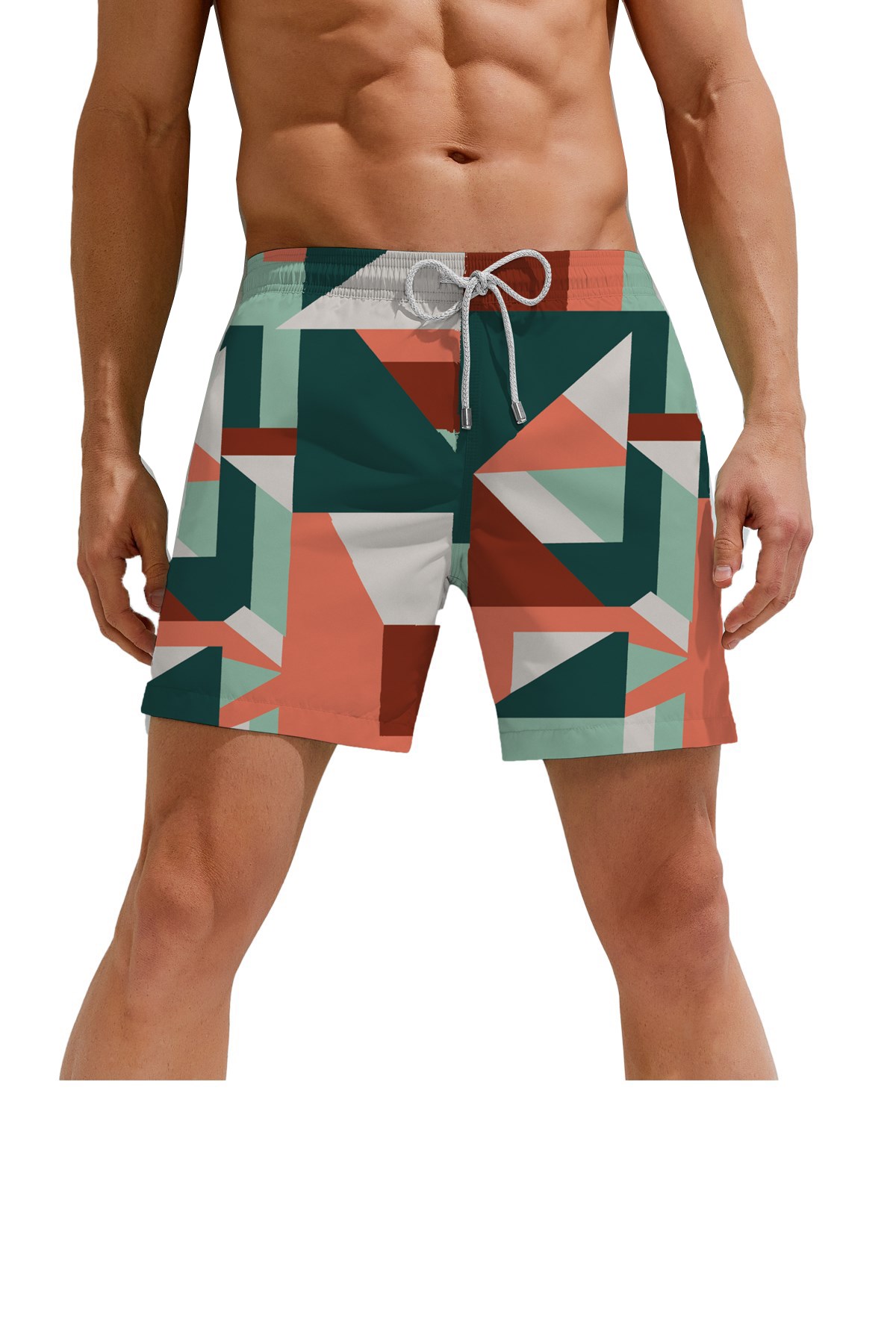 Esqudo Desenli Erkek Deniz Şortu EBWD031 Sarı