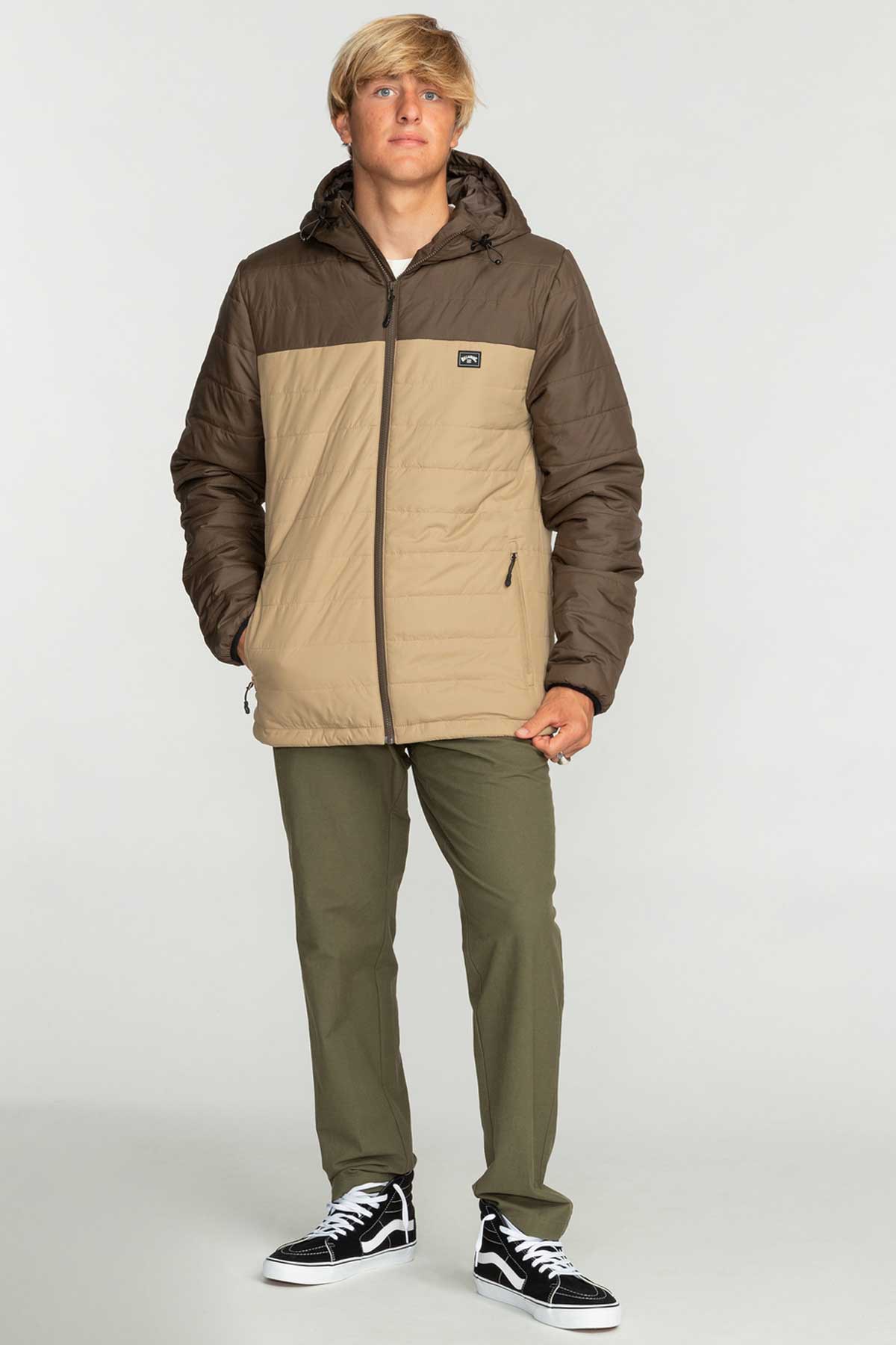 Billabong Surf Check Puffer Erkek Mont EBYJK00115 Kahverengi
