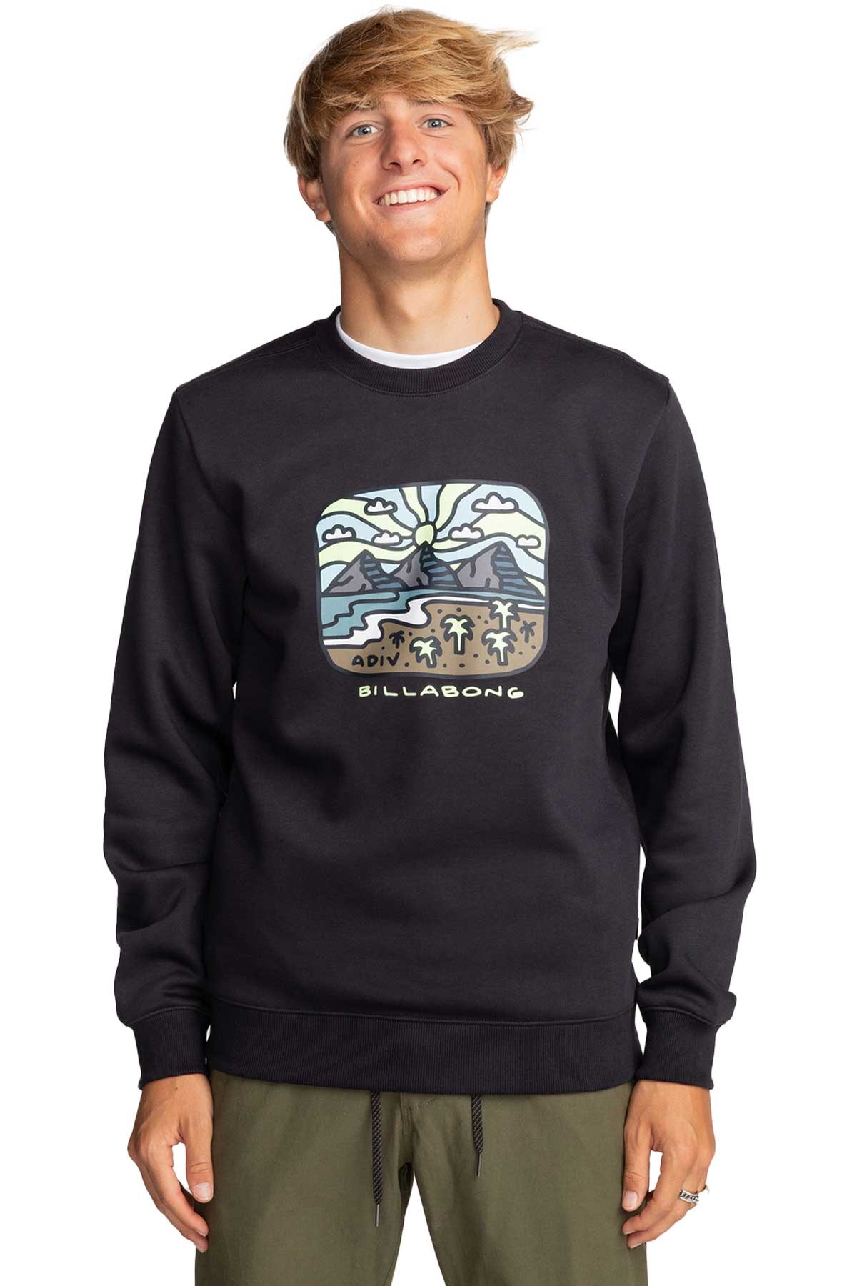 Billabong Shine Cr Erkek Sweatshirt EBYSF00125 Siyah