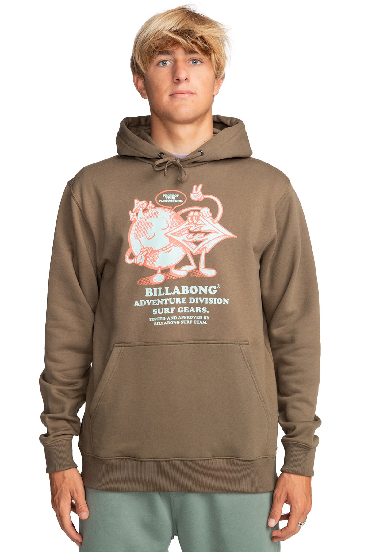 Billabong Take Care Po Erkek Sweatshirt EBYSF00138 Kahverengi