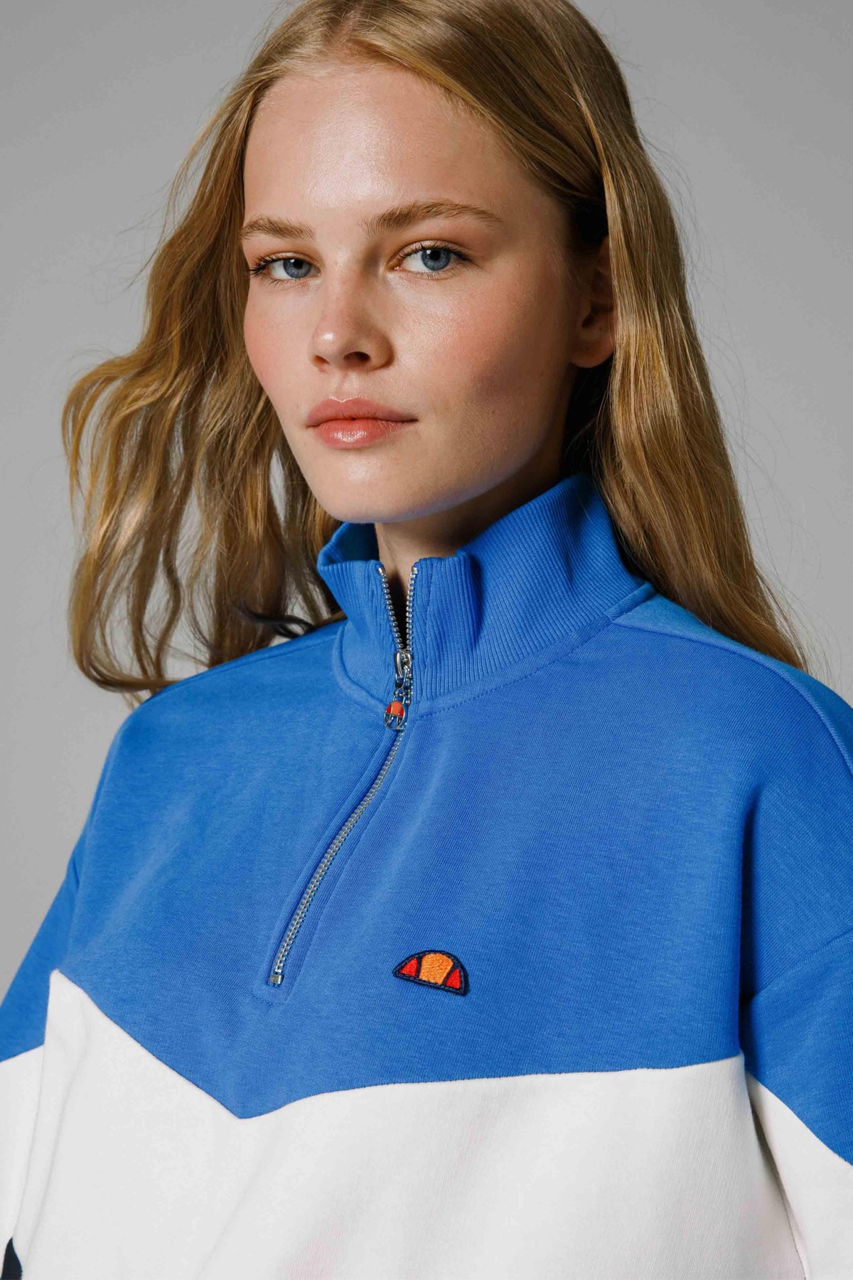Ellesse Kadın Yarım Fermuarlı Sweatshirt EF176-BK Siyah