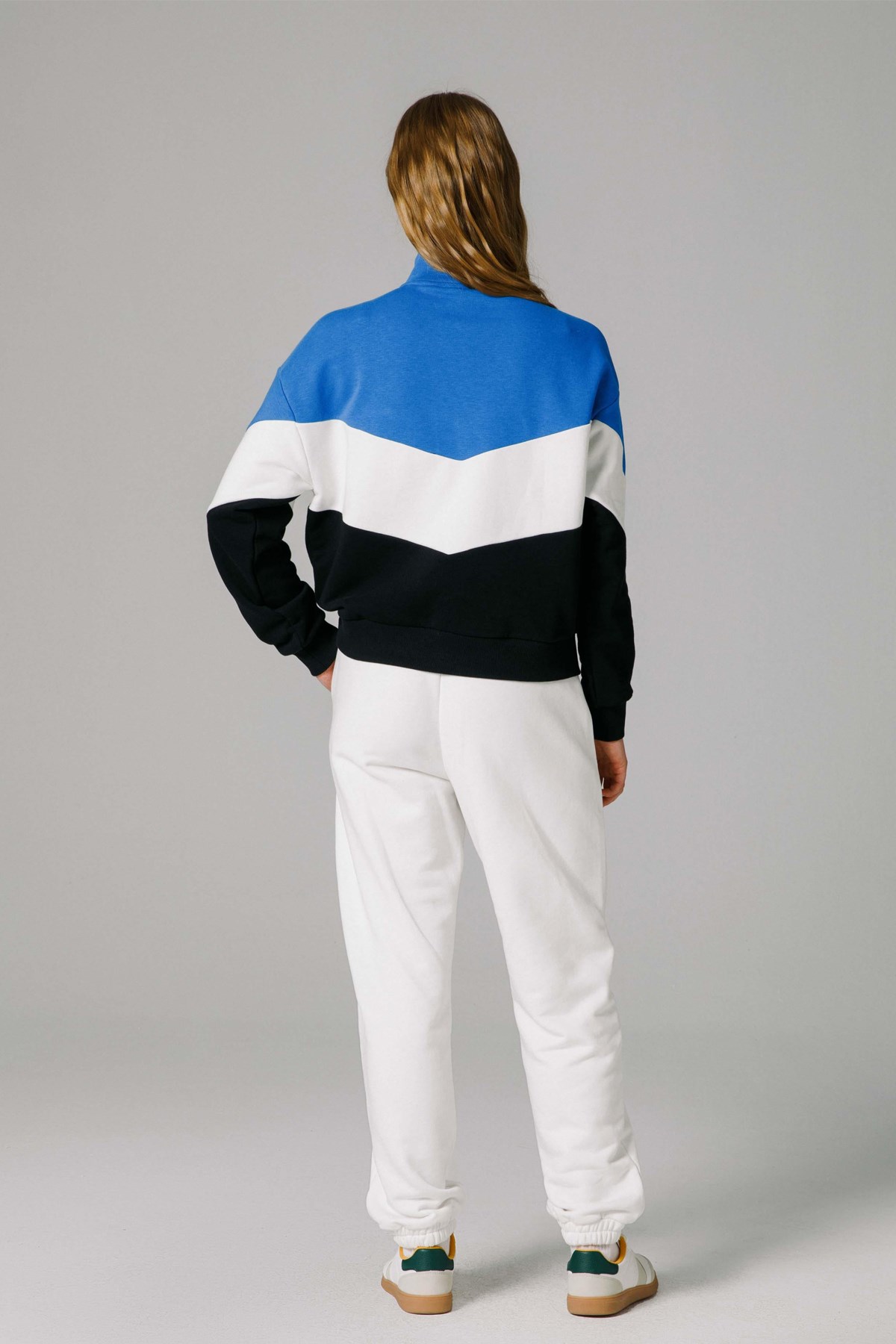 Ellesse Kadın Yarım Fermuarlı Sweatshirt EF176-BK Siyah