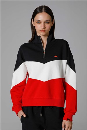 Ellesse Kadın Yarım Fermuarlı Sweatshirt EF176-RD Kırmızı