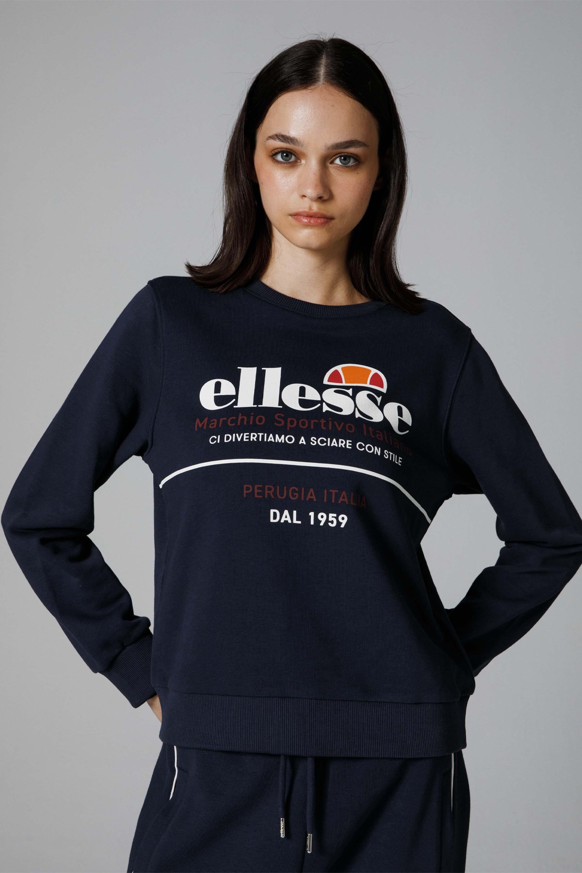 Ellesse Kadın Sweatshirt EF180-NV Lacivert