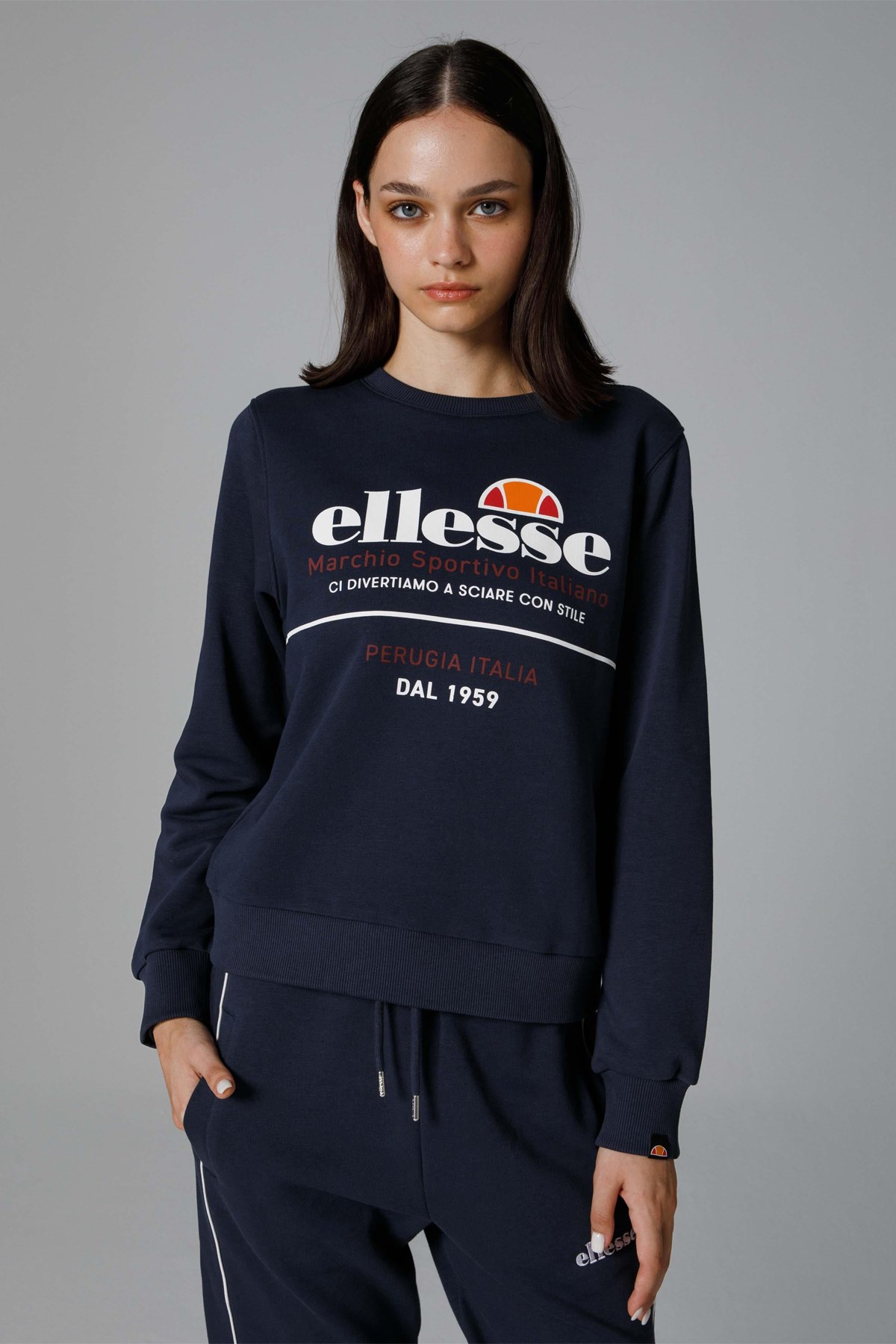 Ellesse Kadın Sweatshirt EF180-NV Lacivert