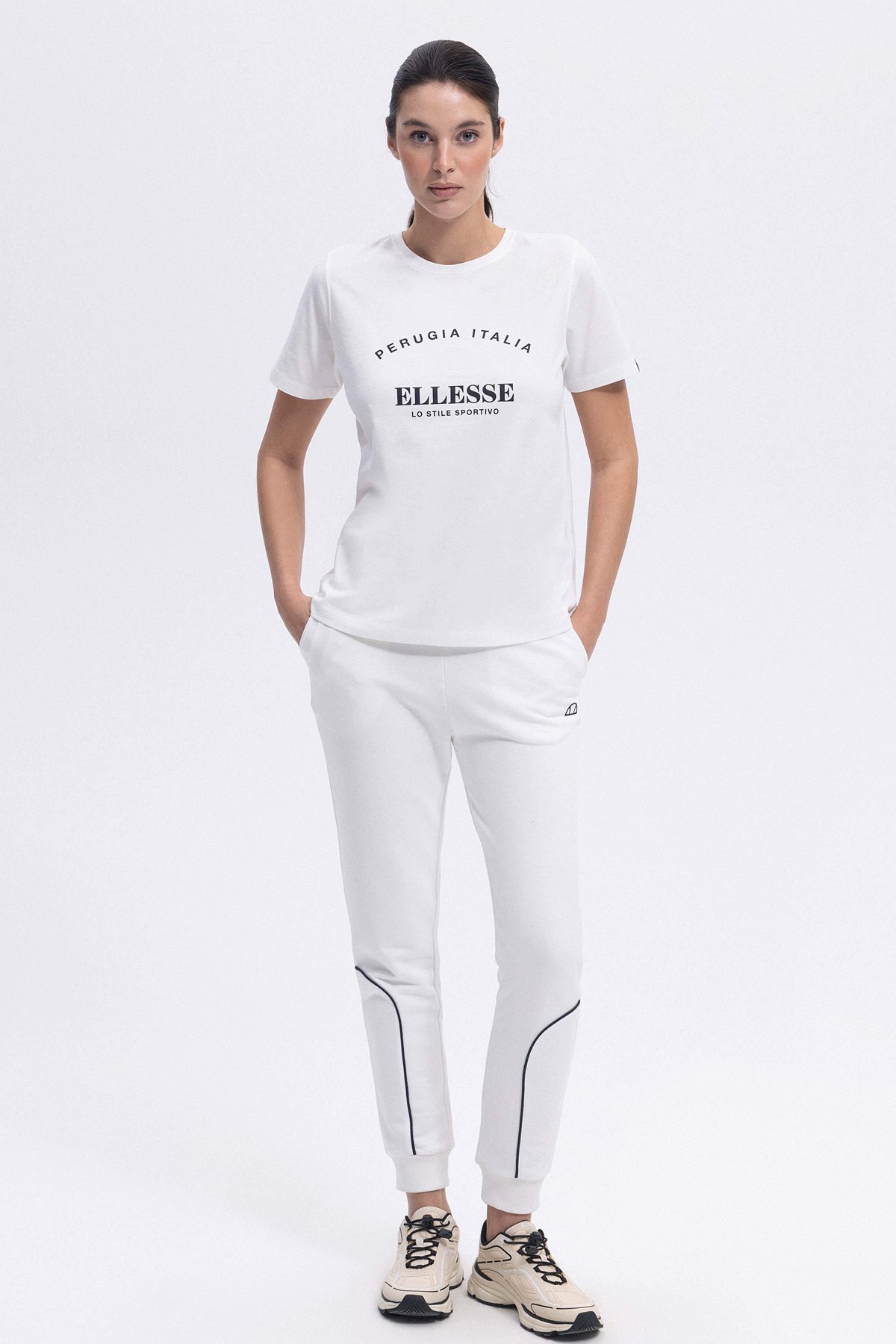 Ellesse Kadın Tişört Ef446-Of Ekru