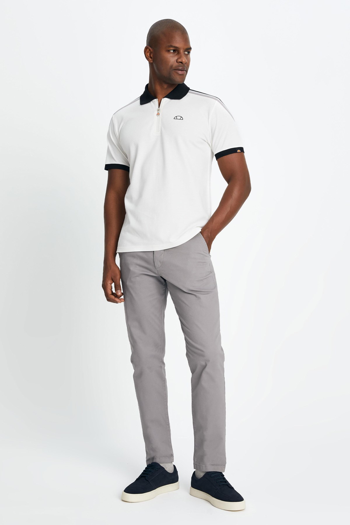 Ellesse Erkek Polo Yaka Tişört EM169-OF Beyaz