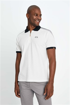 Ellesse Erkek Polo Yaka Tişört EM169-OF Beyaz