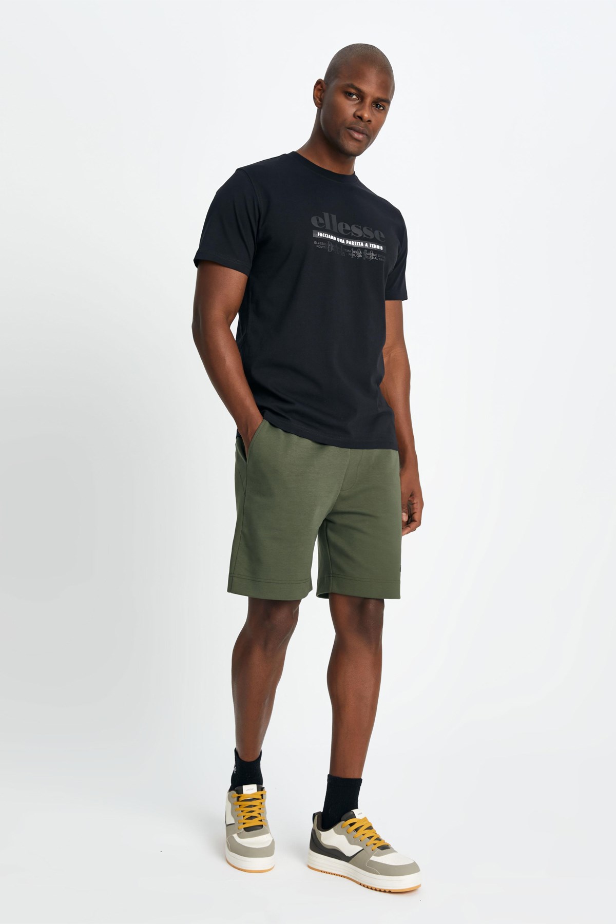 Ellesse Erkek Tişört EM182-BK Siyah