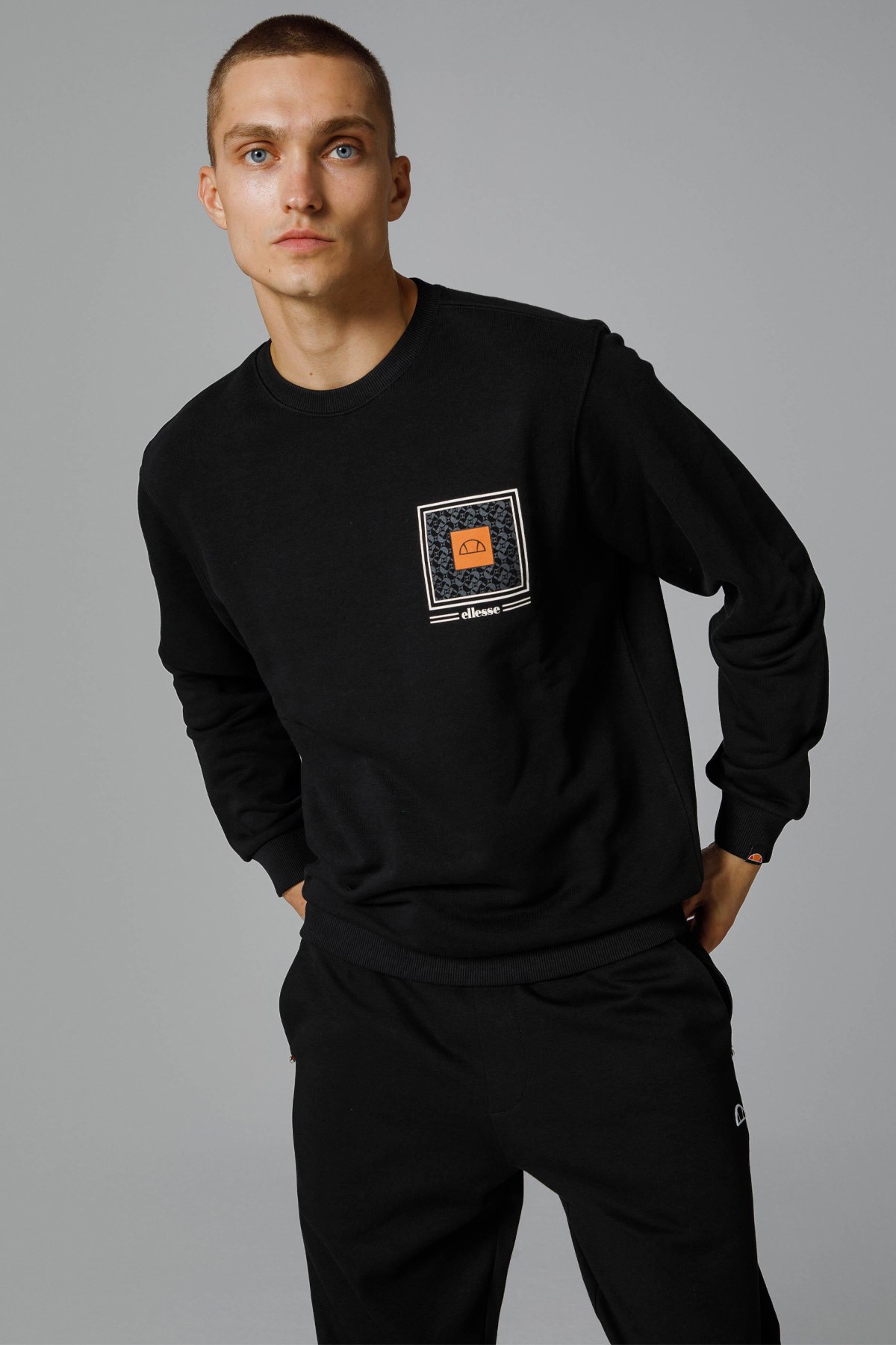 Ellesse Erkek Sweatshirt EM232-BK Siyah