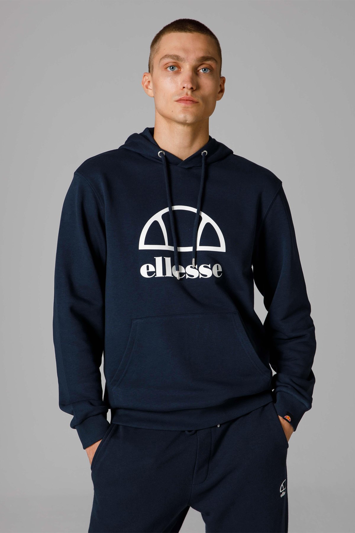 Ellesse Erkek Kapüşonlu Sweatshirt EM253-NV Lacivert
