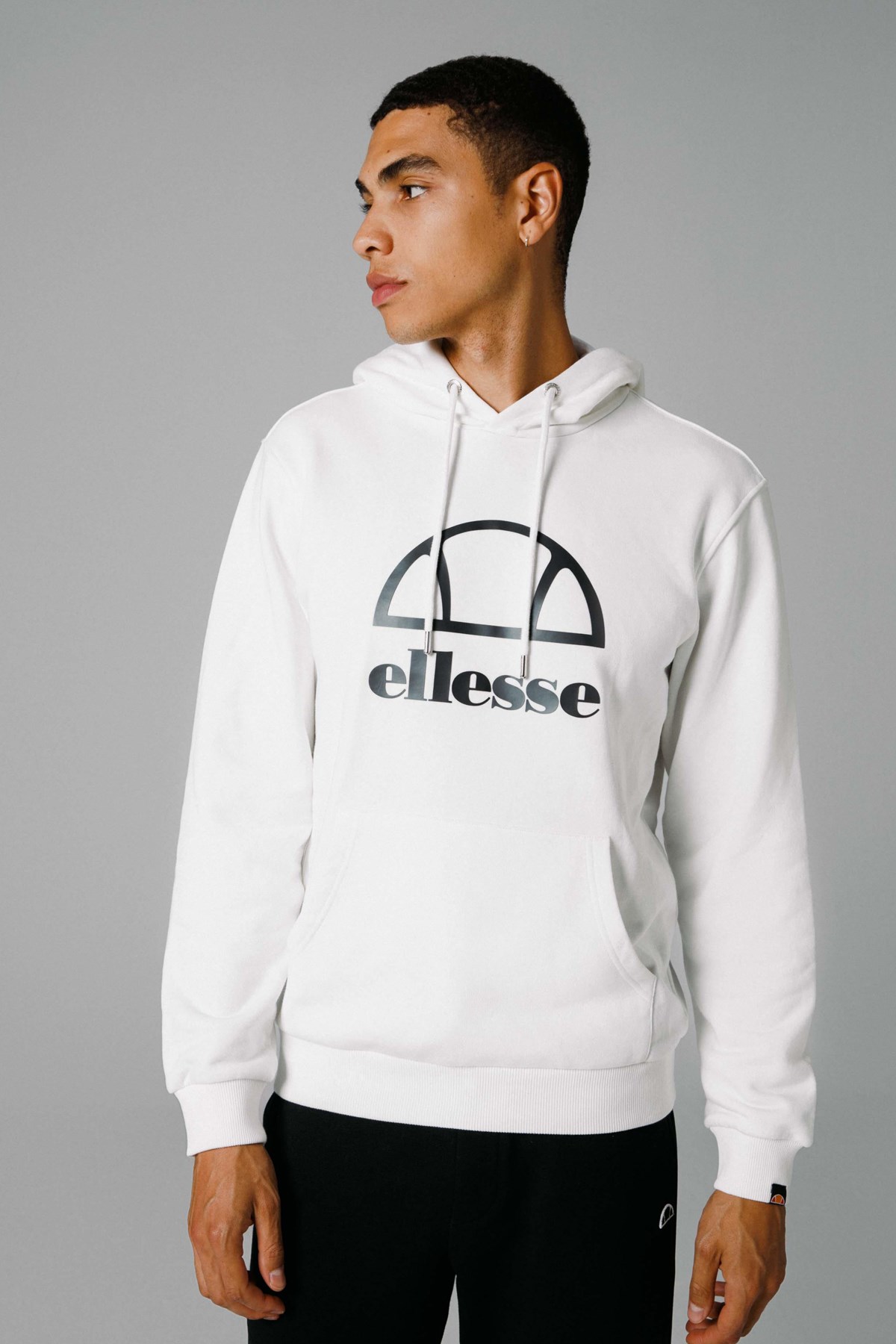 Ellesse Erkek Kapüşonlu Sweatshirt EM253-OF Ekru