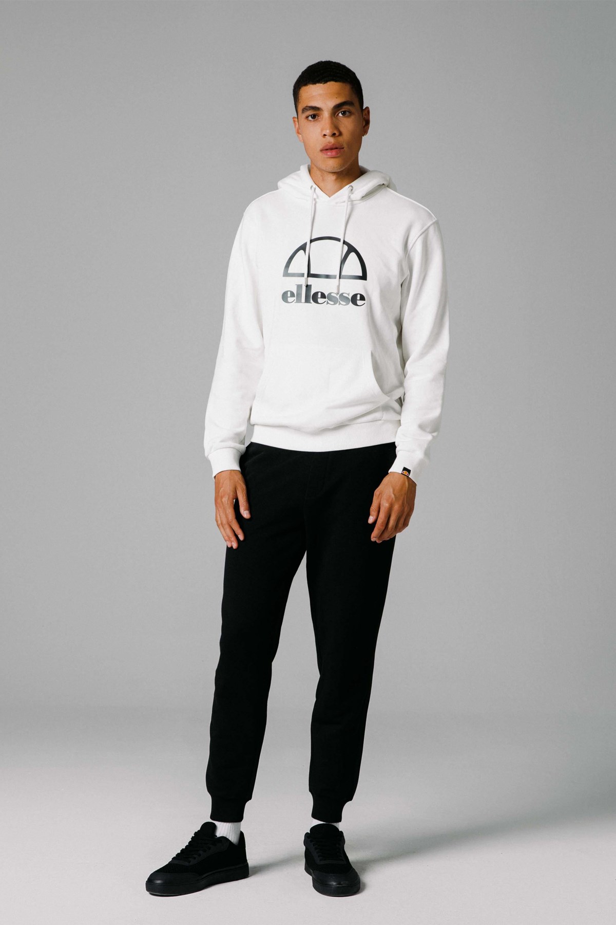 Ellesse Erkek Kapüşonlu Sweatshirt EM253-OF Ekru