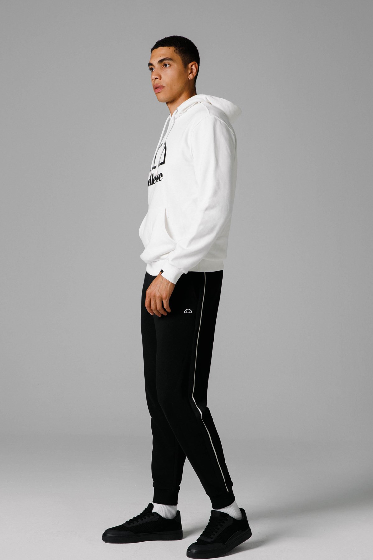 Ellesse Erkek Kapüşonlu Sweatshirt EM253-OF Ekru