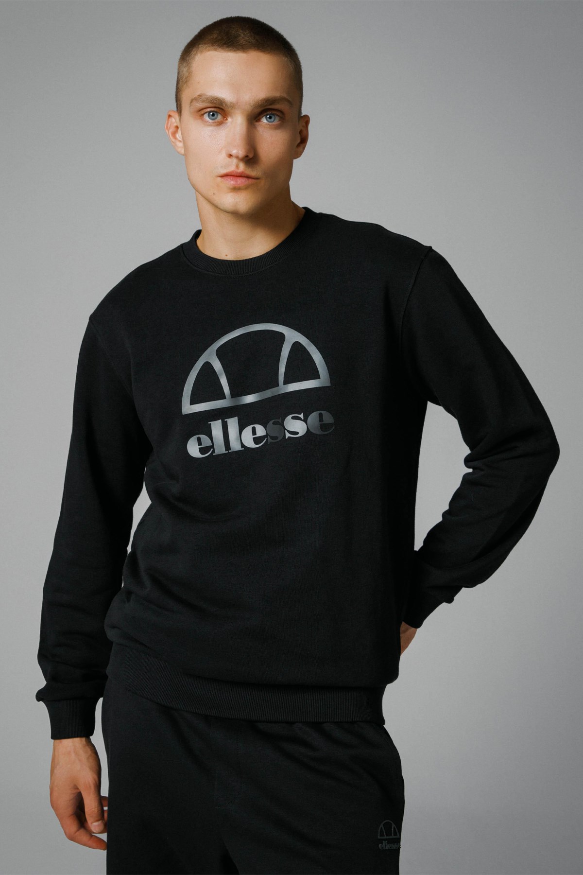 Ellesse Erkek Sweatshirt EM255-BK Siyah