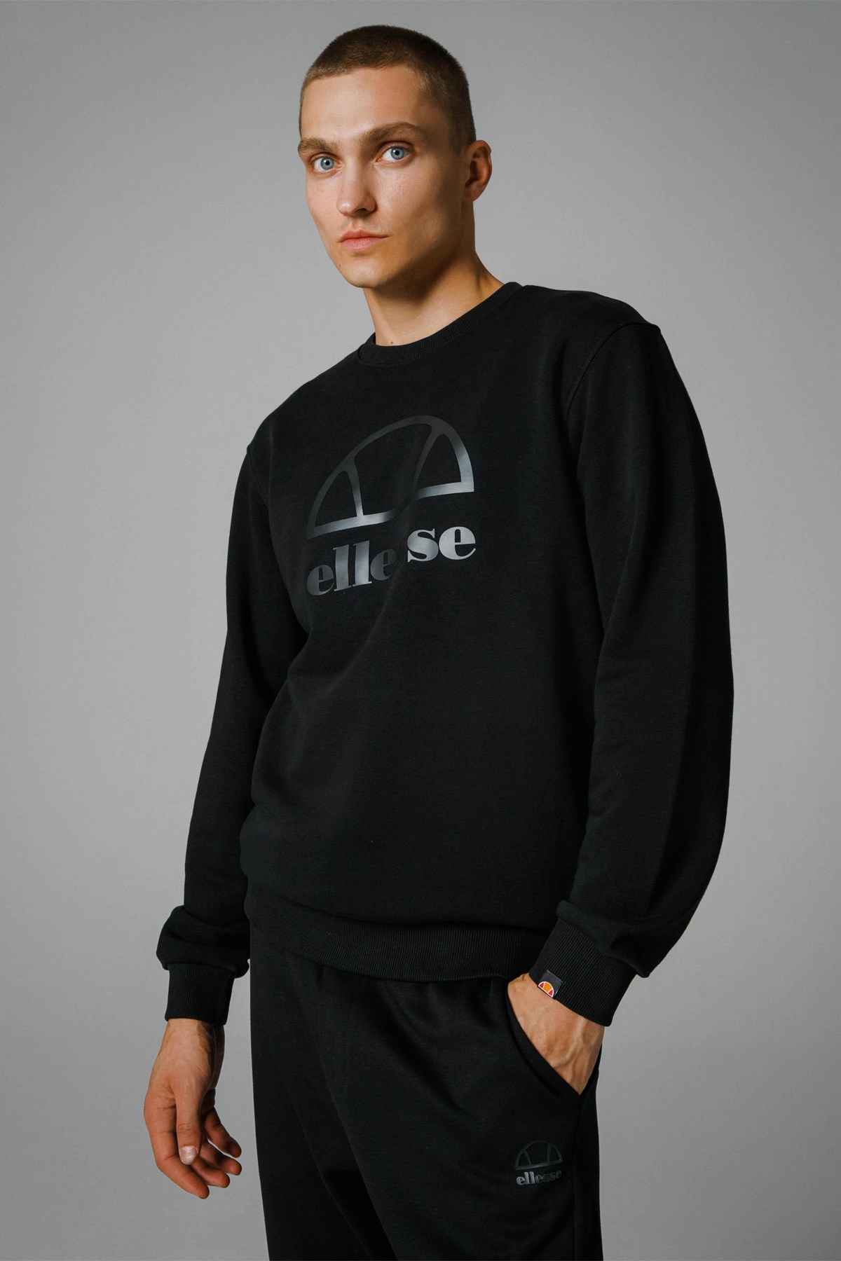 Ellesse Erkek Sweatshirt EM255-BK Siyah
