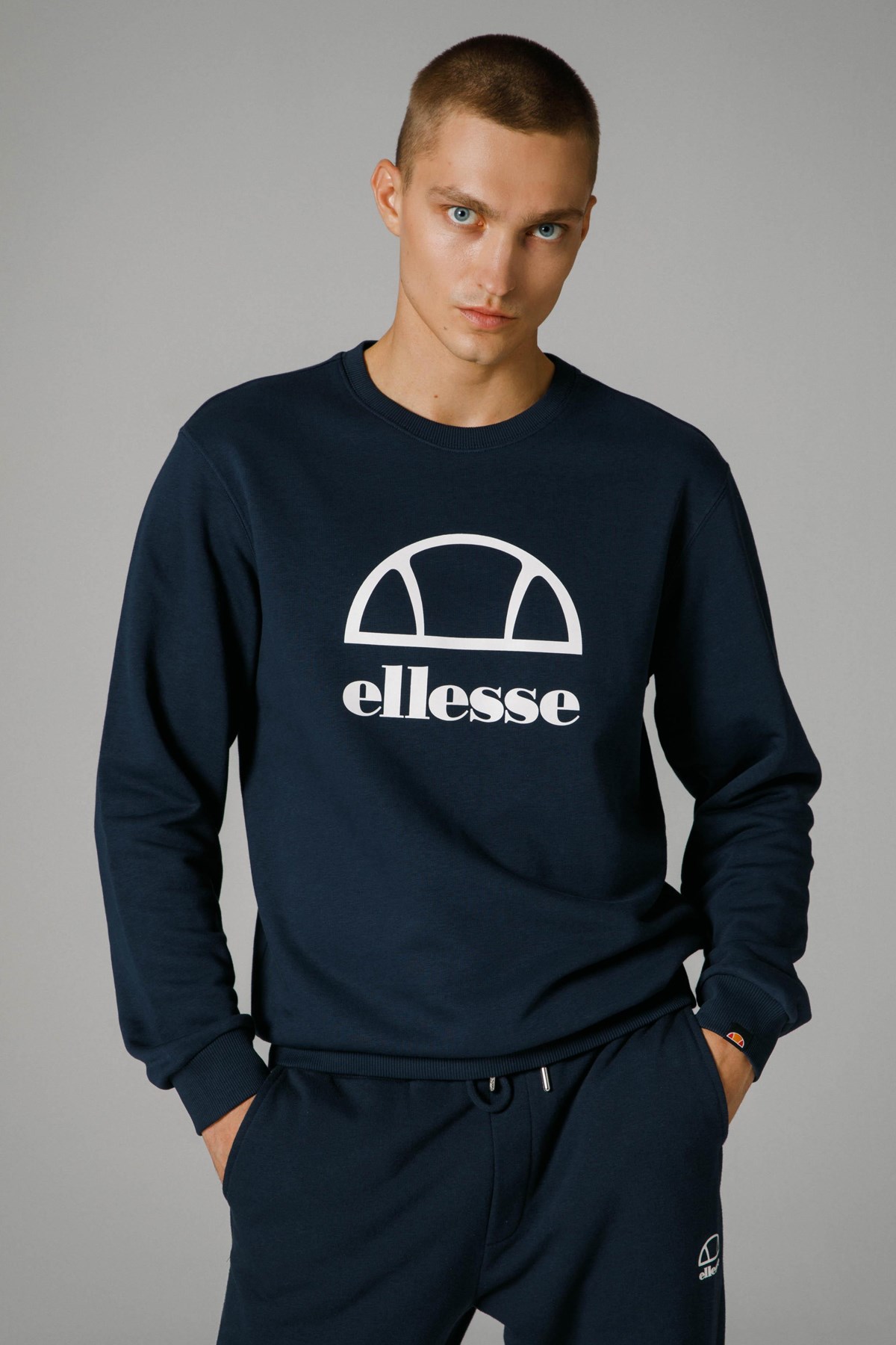 Ellesse Erkek Sweatshirt EM255-NV Lacivert