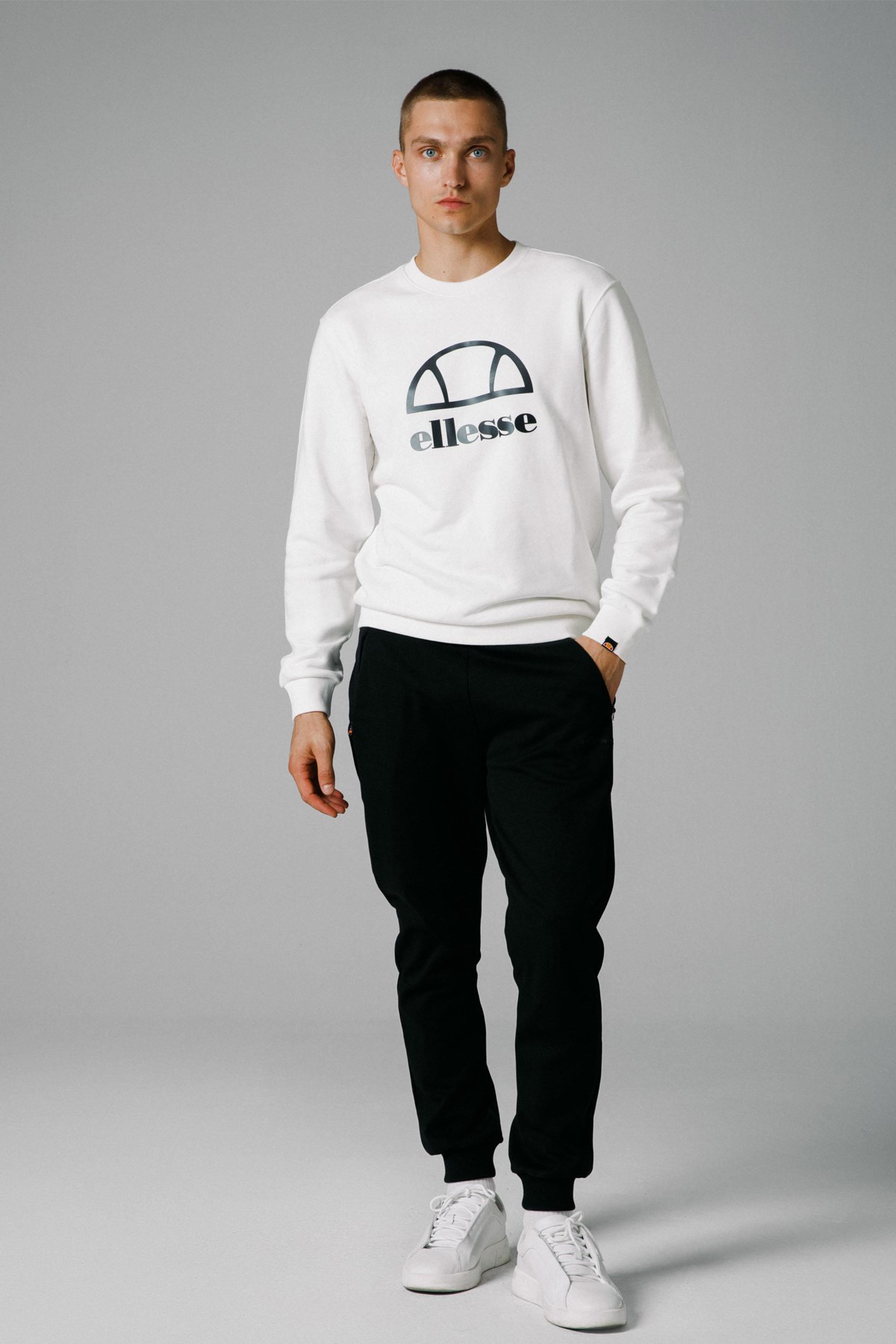 Ellesse Erkek Sweatshirt EM255-OF Beyaz