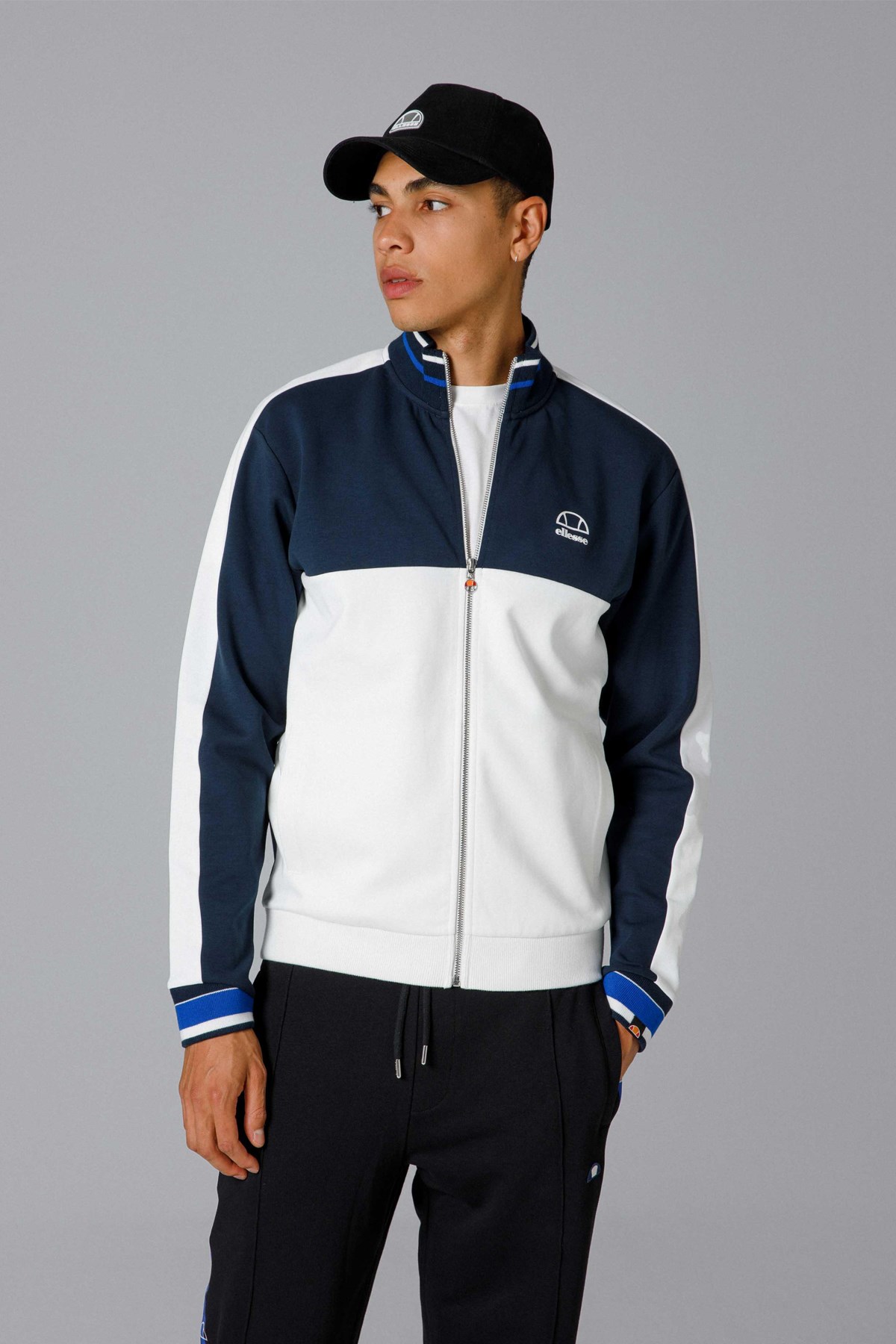 Ellesse Erkek Fermuarlı Sweatshirt EM259-NV | Sporset