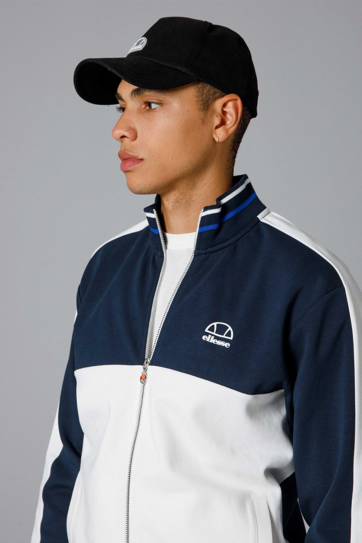 Ellesse Erkek Fermuarlı Sweatshirt EM259-NV Lacivert