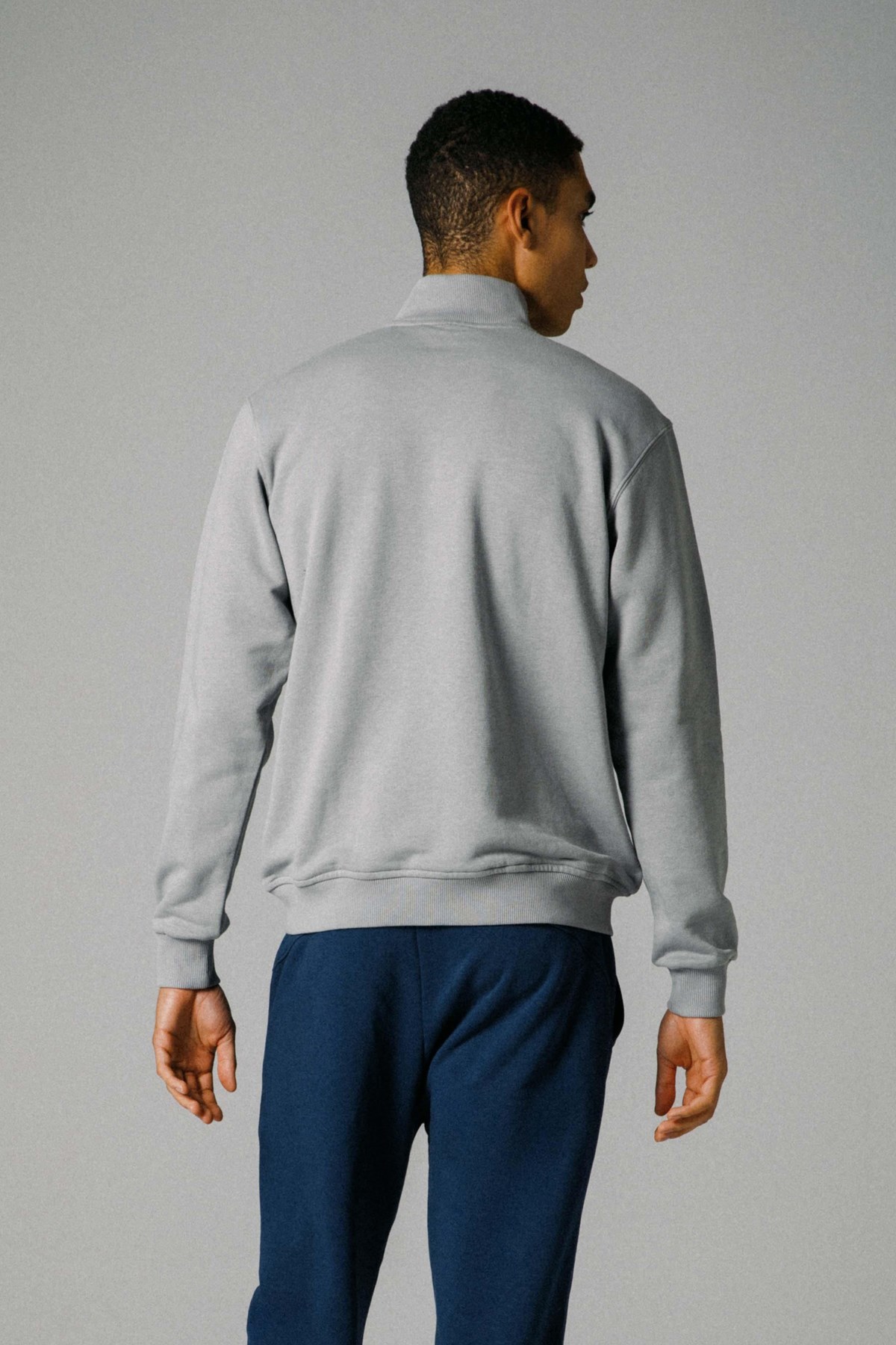 Ellesse Erkek Yarim Fermuarli Trucker Ceket EM465-Gi Gri