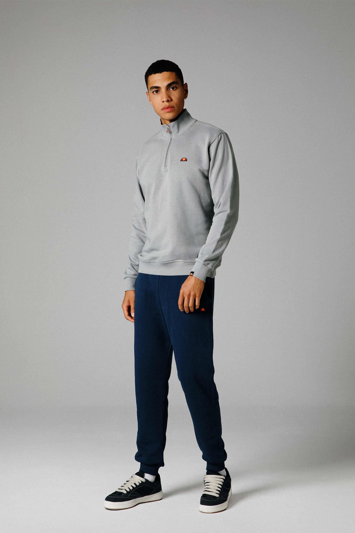 Ellesse Erkek Yarim Fermuarli Trucker Ceket EM465-Gi Gri