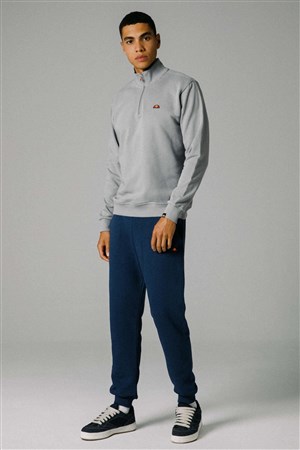 Ellesse Erkek Yarim Fermuarli Trucker Ceket EM465-Gi Gri