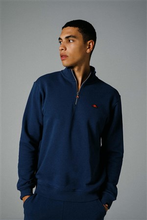 Ellesse Erkek Yarim Fermuarli Trucker Ceket EM465-NV Lacivert