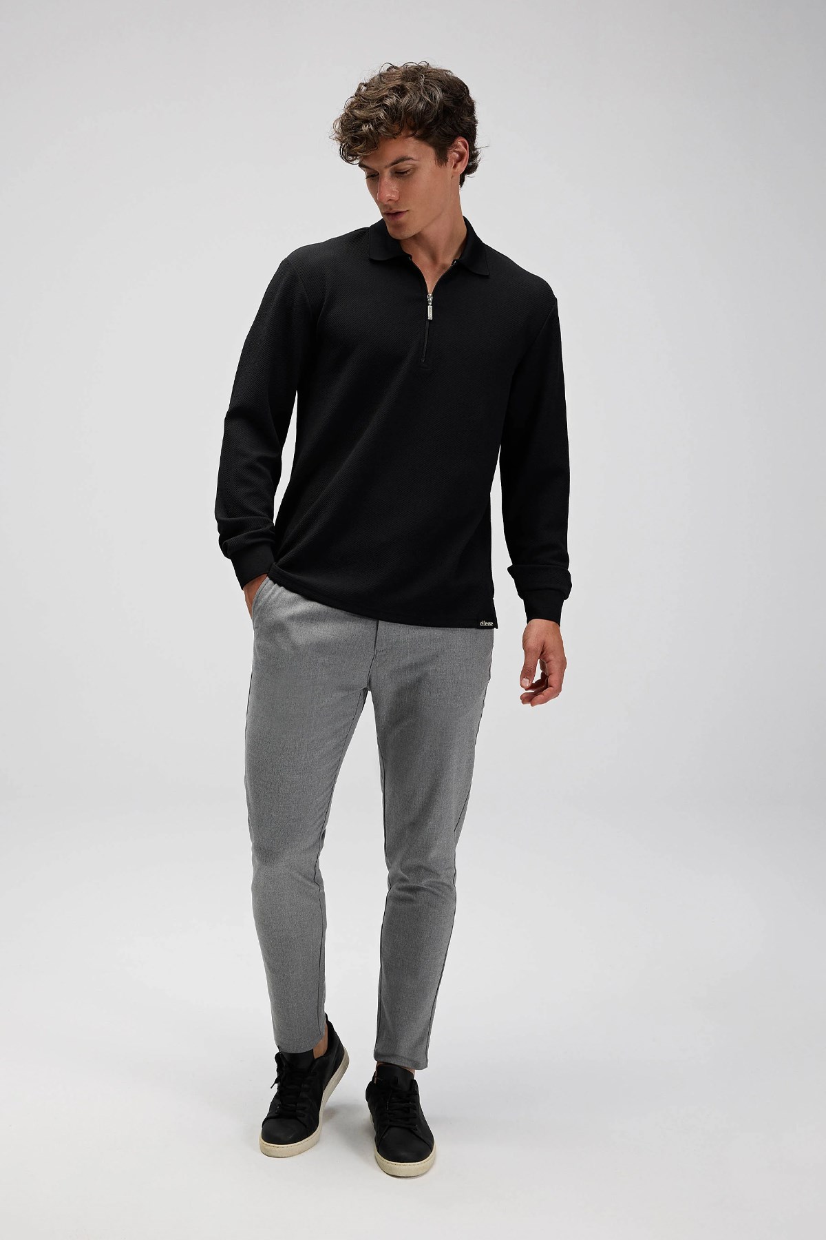 Ellesse Erkek Sweatshirt EM601-BK Siyah