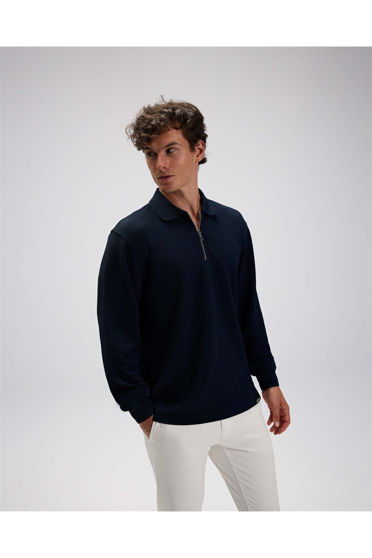 Ellesse Erkek Sweatshirt EM601-NV Lacivert