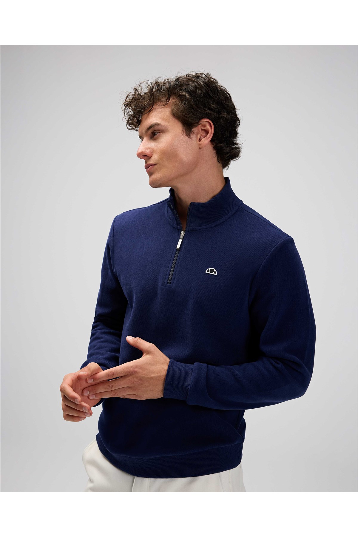 Ellesse Erkek Sweatshirt EM603-NV Lacivert